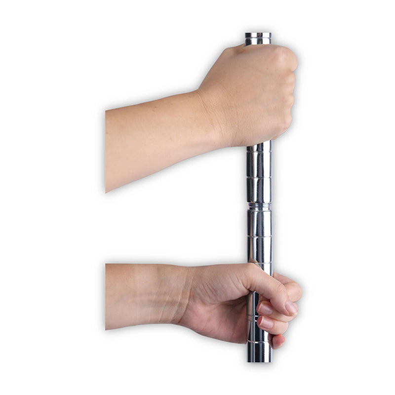 Alera NSF Certified 6-Shelf Wire Shelving Kit, 48w x 18d x 72h, Silver