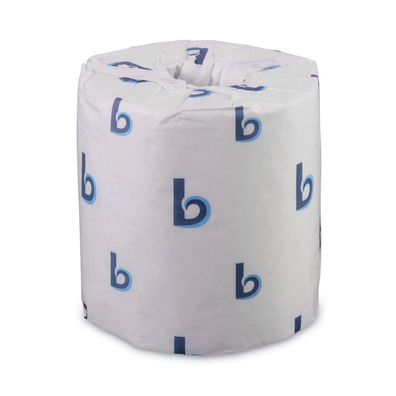 Boardwalk 2-Ply Toilet Tissue, Septic Safe, White, 156.25 ft Roll Length, 500 Sheets/Roll, 96 Rolls/Carton