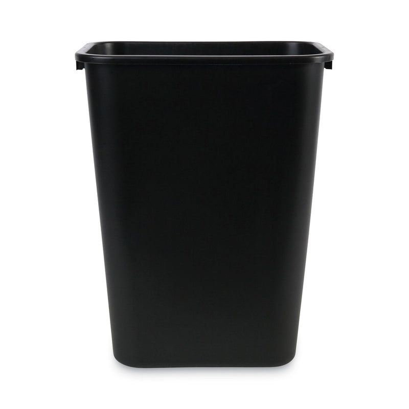 Boardwalk Soft-Sided Wastebasket, 41 qt, Plastic, Black