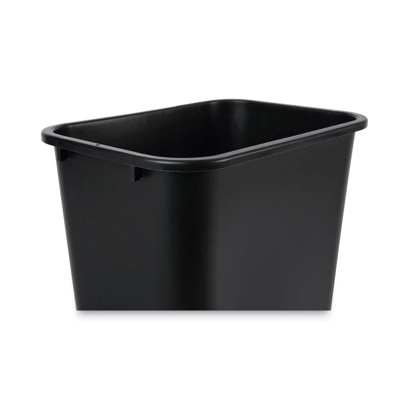 Boardwalk Soft-Sided Wastebasket, 41 qt, Plastic, Black