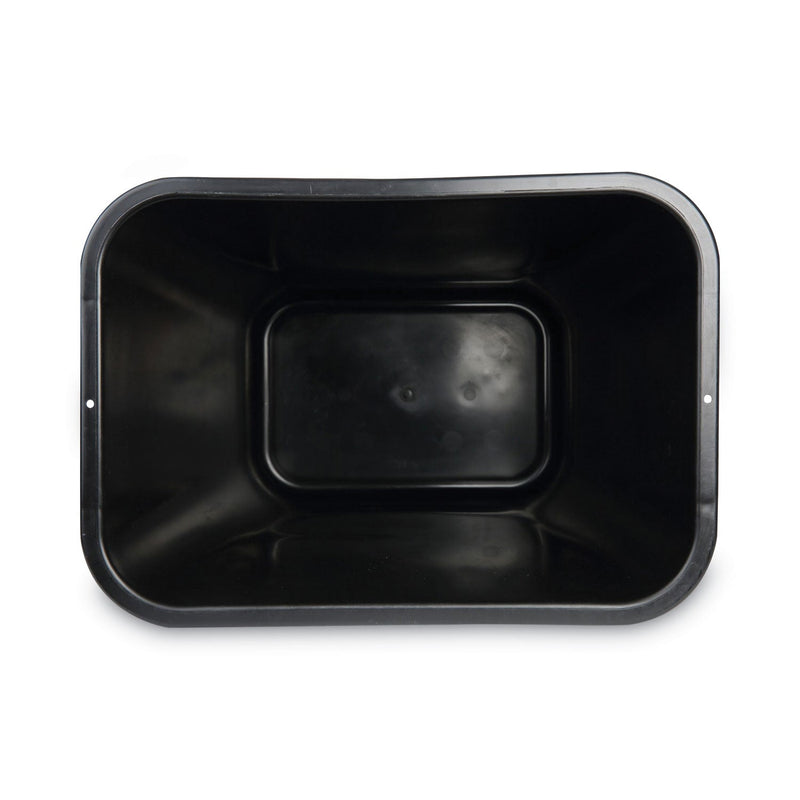 Boardwalk Soft-Sided Wastebasket, 41 qt, Plastic, Black