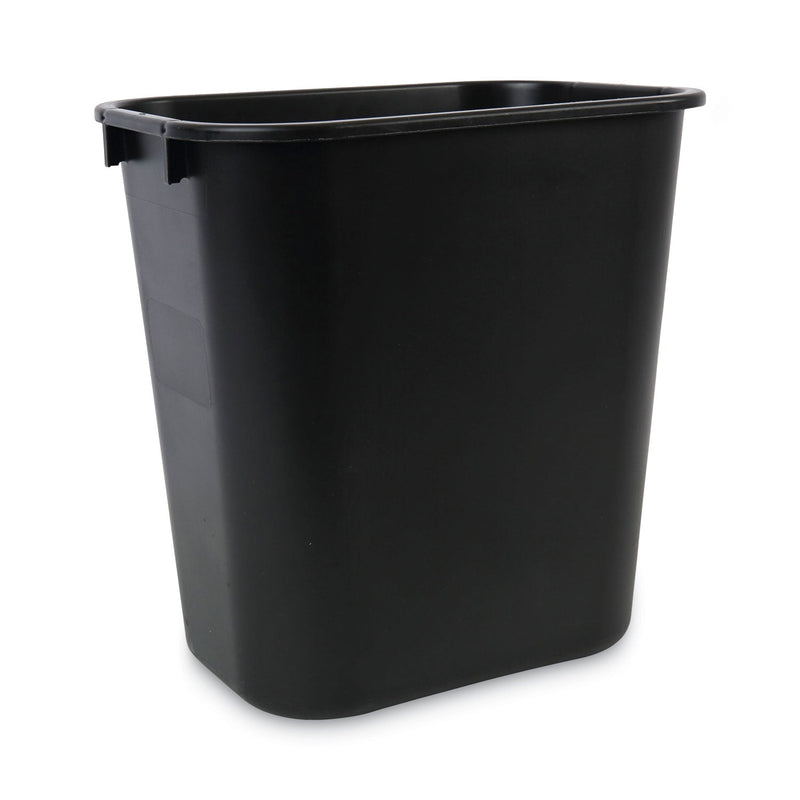 Boardwalk Soft-Sided Wastebasket, 14 qt, Plastic, Black