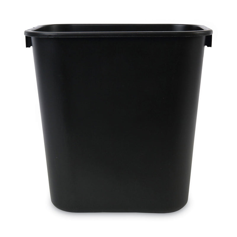 Boardwalk Soft-Sided Wastebasket, 14 qt, Plastic, Black