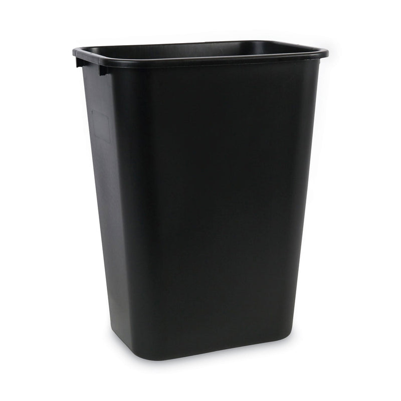 Boardwalk Soft-Sided Wastebasket, 41 qt, Plastic, Black