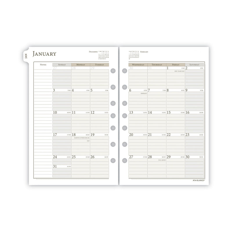 AT-A-GLANCE 1-Page-Per-Day Planner Refills, 8.5 x 5.5, White Sheets, 12-Month (Jan to Dec): 2023