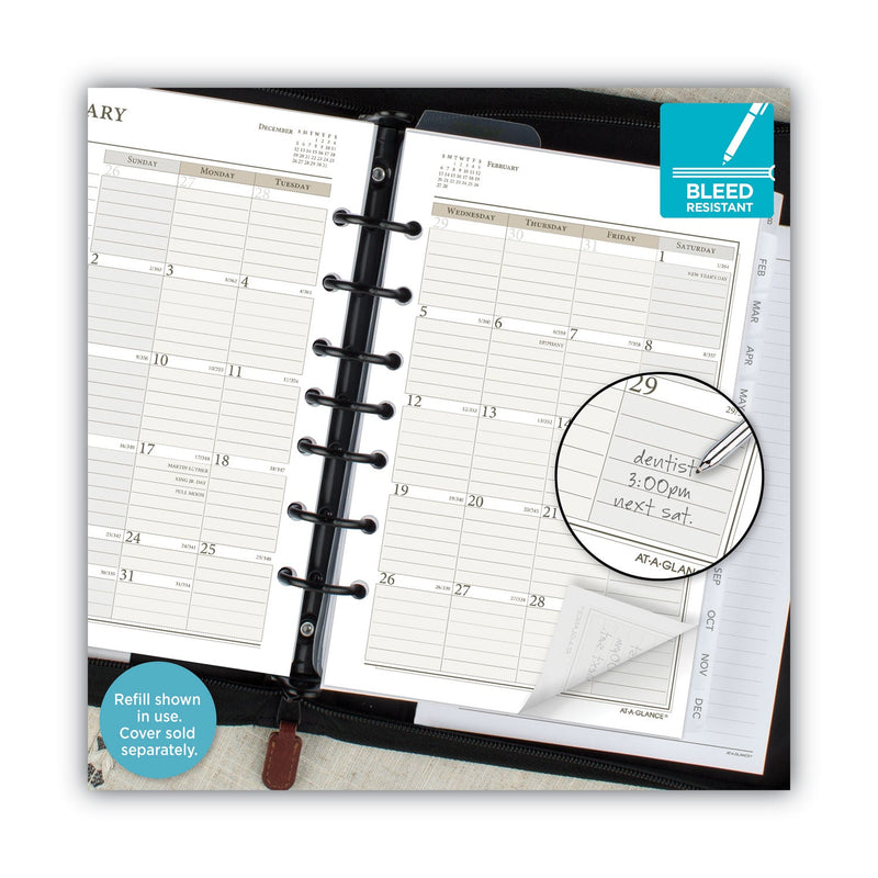 AT-A-GLANCE 2-Page-Per-Week Planner Refills, 8.5 x 5.5, White Sheets, 12-Month (Jan to Dec): 2023