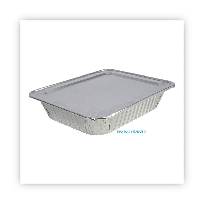 Boardwalk Aluminum Steam Table Pan Lids, Fits Half-Size Pan, Deep, 10.5 x 12.81 x 0.63, 100/Carton