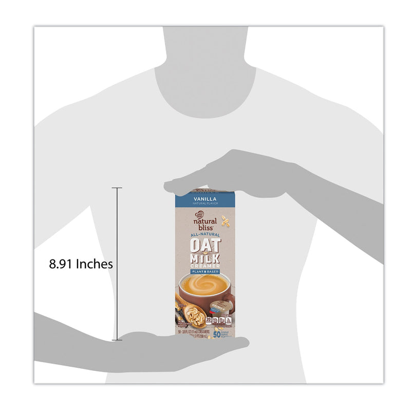 Coffee mate Natural Bliss Dairy Creamers, Vanilla Oatmilk, 0.38 oz, Mini Cups, 50/Box