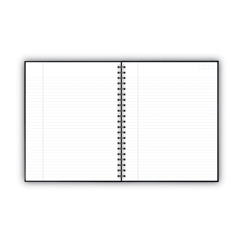 Cambridge Hardbound Notebook with Pocket, 1 Subject, Wide/Legal Rule, Black Cover, 11 x 8.5, 96 Sheets