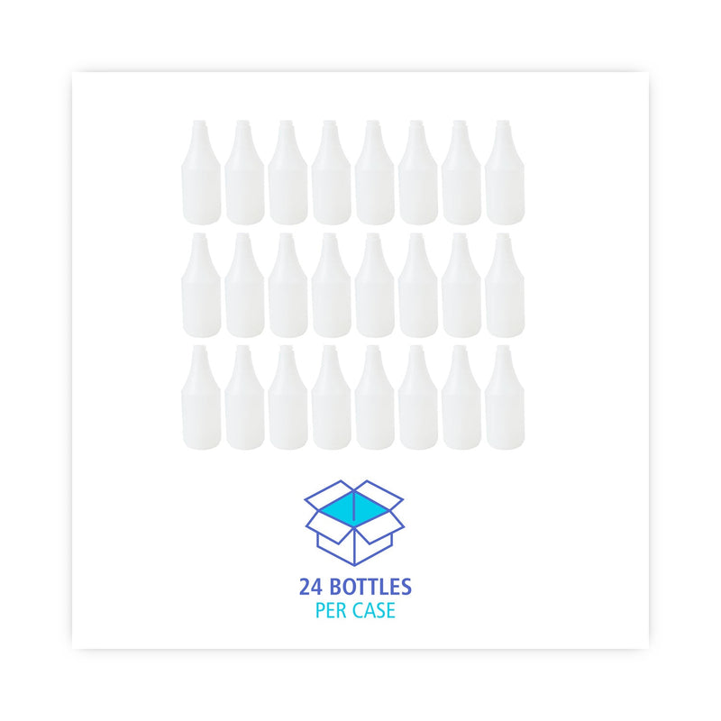 Boardwalk Embossed Spray Bottle, 24 oz, Clear, 24/Carton