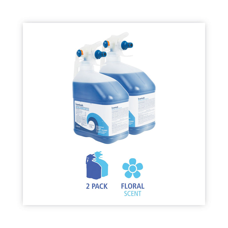 Boardwalk PDC Neutral Disinfectant, Floral Scent, 3 Liter Bottle, 2/Carton