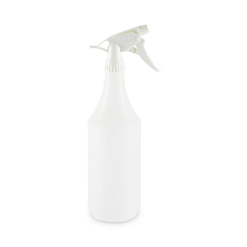 Boardwalk Embossed Spray Bottle, 32 oz, Clear, 24/Carton