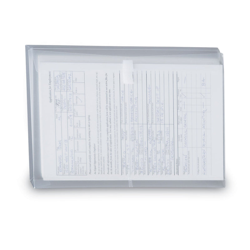 Smead Poly Side-Load Envelopes, Fold-Over Closure, 9.75 x 11.63, Clear, 5/Pack