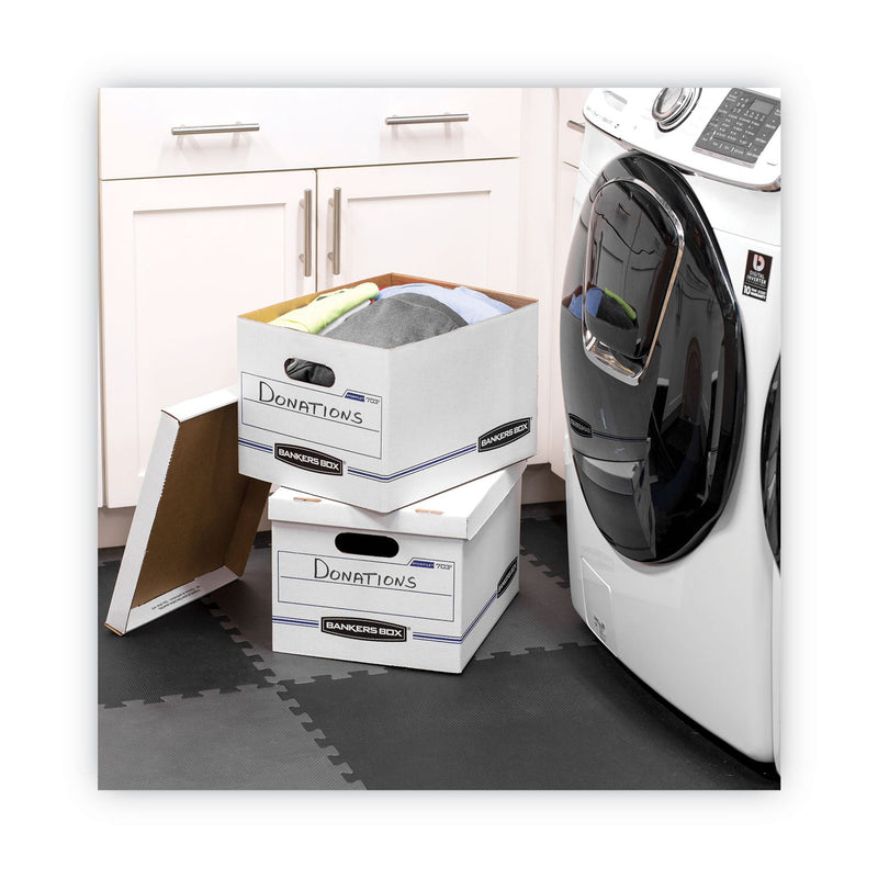 Bankers Box STOR/FILE Basic-Duty Storage Boxes, Letter/Legal Files, 12" x 16.25" x 10.5", White, 20/Carton