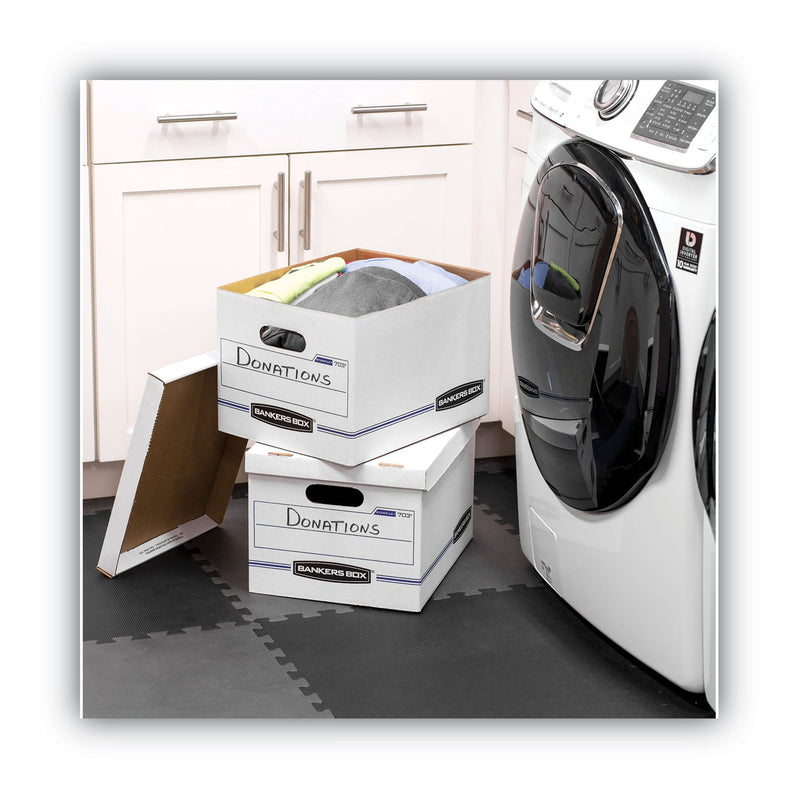 Bankers Box STOR/FILE Basic-Duty Storage Boxes, Letter/Legal Files, 12.5" x 16.25" x 10.5", Kraft/Green, 12/Carton