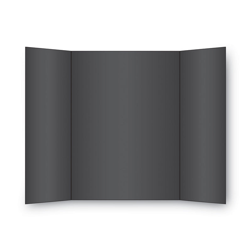 Eco Brites Two Cool Tri-Fold Poster Board, 36 x 48, Black/White, 6/Carton