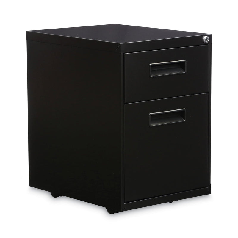 Alera File Pedestal, Left or Right, 2-Drawers: Box/File, Legal/Letter, Black, 14.96" x 19.29" x 21.65"
