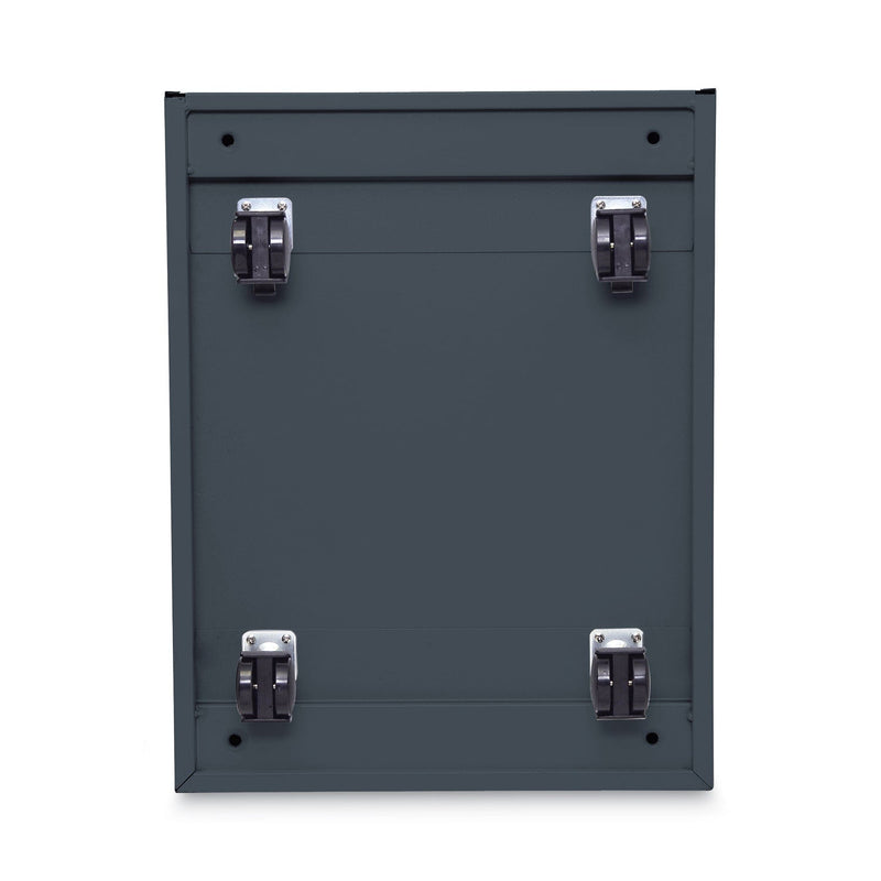 Alera File Pedestal, Left or Right, 2-Drawers: Box/File, Legal/Letter, Charcoal, 14.96" x 19.29" x 21.65"