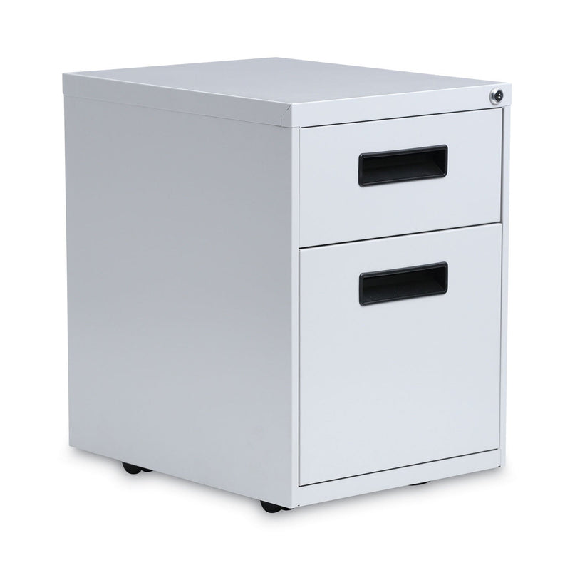 Alera File Pedestal, Left or Right, 2-Drawers: Box/File, Legal/Letter, Light Gray, 14.96" x 19.29" x 21.65"