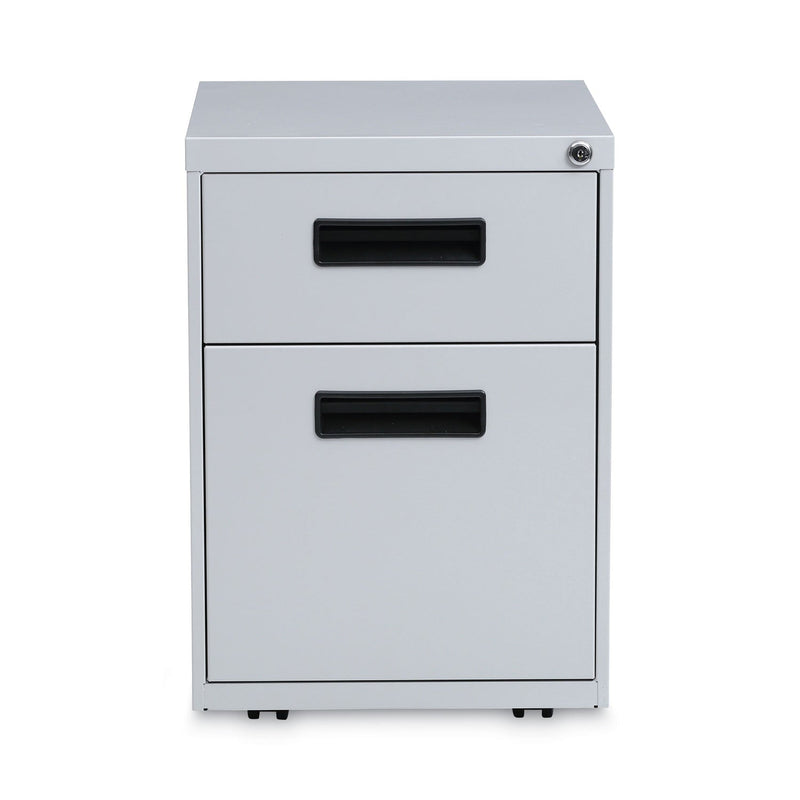 Alera File Pedestal, Left or Right, 2-Drawers: Box/File, Legal/Letter, Light Gray, 14.96" x 19.29" x 21.65"