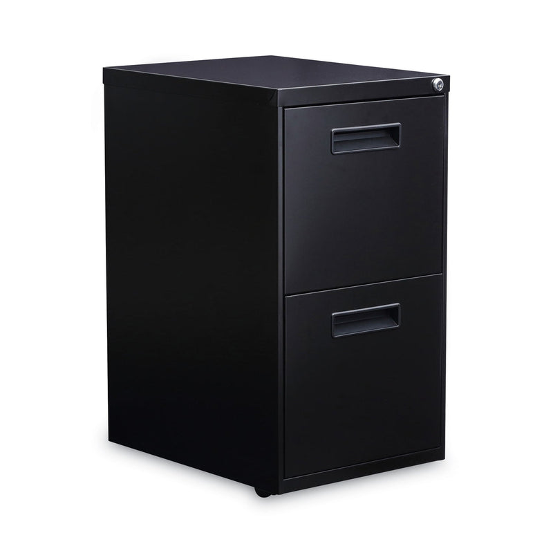 Alera File Pedestal, Left or Right, 2 Legal/Letter-Size File Drawers, Black, 14.96" x 19.29" x 27.75"