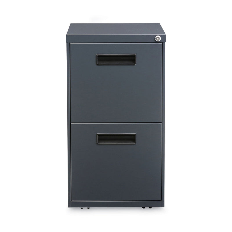 Alera File Pedestal, Left or Right, 2 Legal/Letter-Size File Drawers, Charcoal, 14.96" x 19.29" x 27.75"