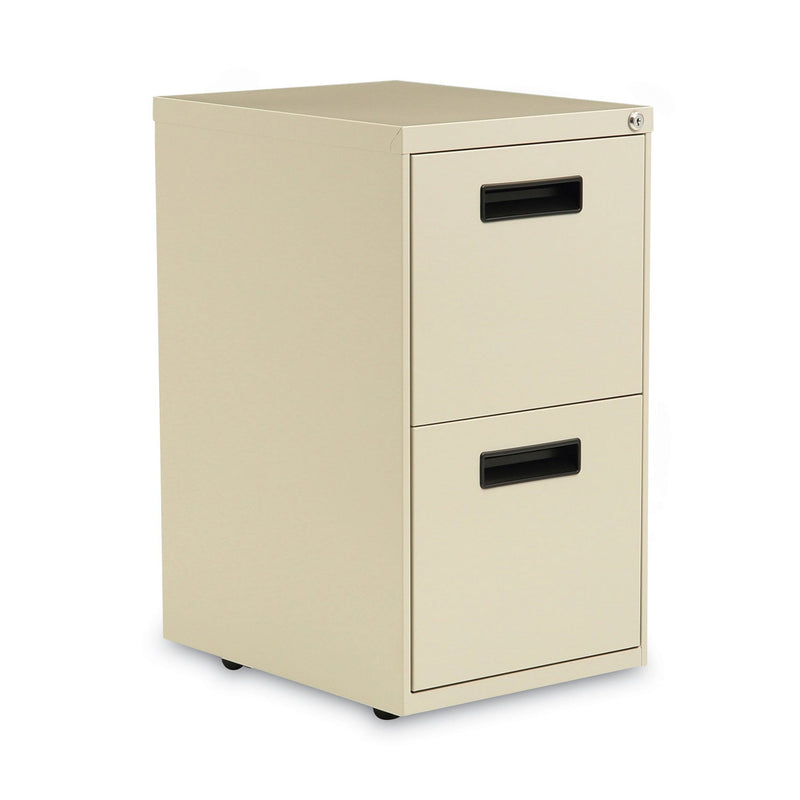 Alera File Pedestal, Left or Right, 2 Legal/Letter-Size File Drawers, Putty, 14.96" x 19.29" x 27.75"