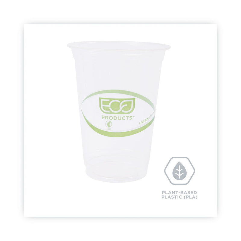 Eco-Products GreenStripe Renewable and Compostable Cold Cups, 16 oz, Clear, 50/Pack, 20 Packs/Carton