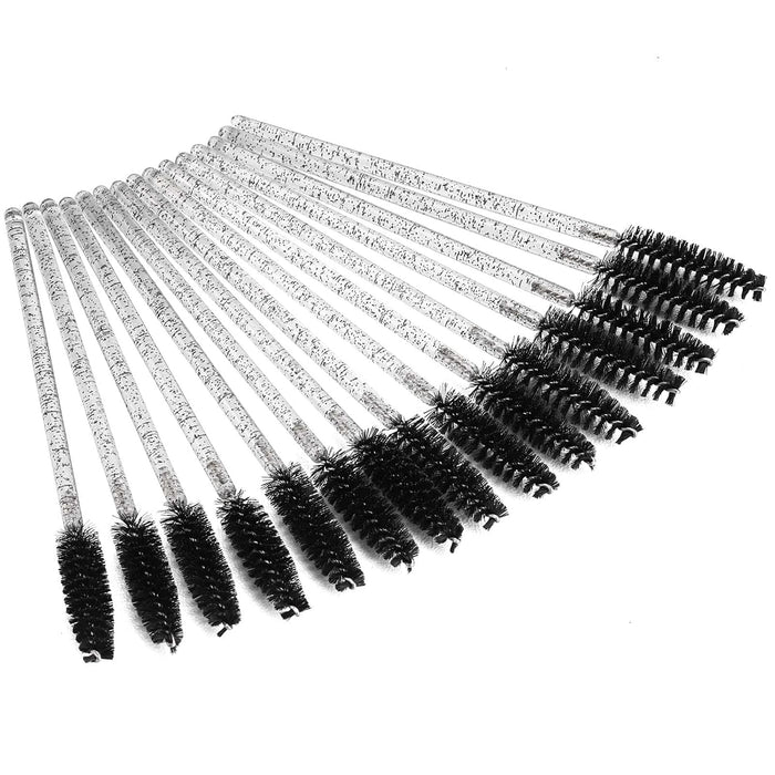 300 Disposable Spoolies Mascara Eyelash Wands Brush Applicator for Eyelash Extension Eyebrow and Makeup Pink