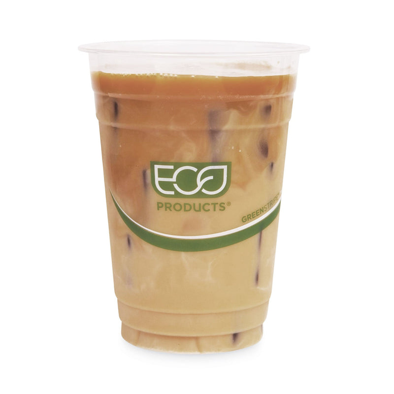 Eco-Products GreenStripe Renewable and Compostable Cold Cups, 16 oz, Clear, 50/Pack, 20 Packs/Carton