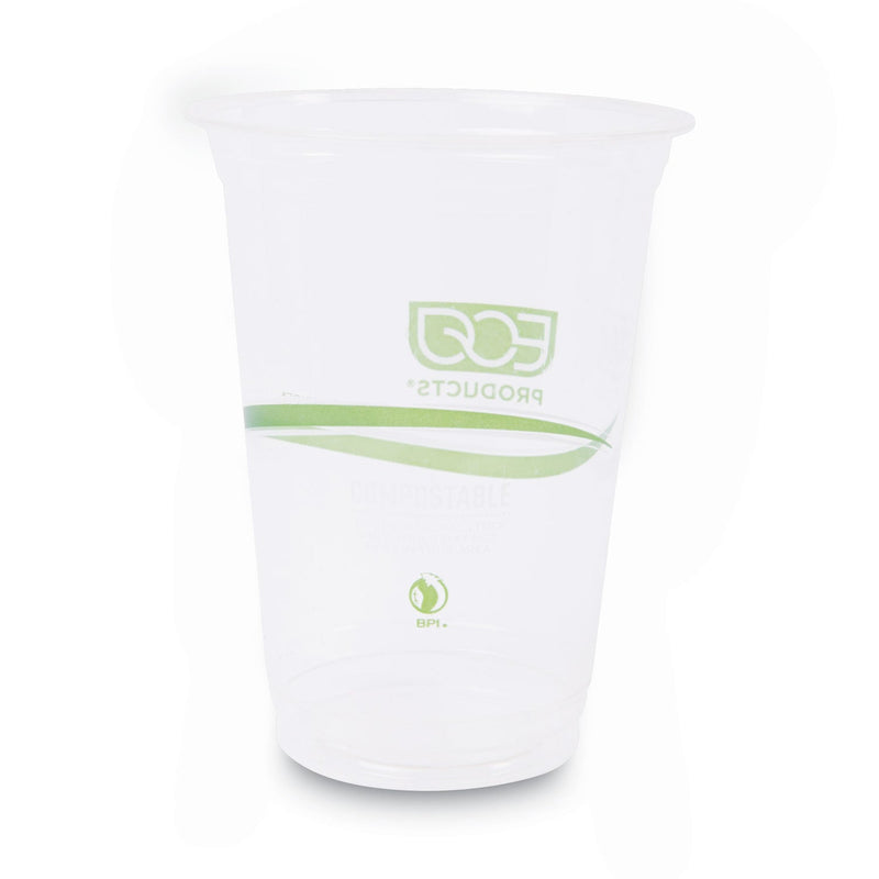 Eco-Products GreenStripe Renewable and Compostable Cold Cups, 16 oz, Clear, 50/Pack, 20 Packs/Carton