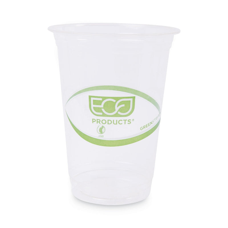 Eco-Products GreenStripe Renewable and Compostable Cold Cups Convenience Pack, Clear, 16 oz, 50/Pack
