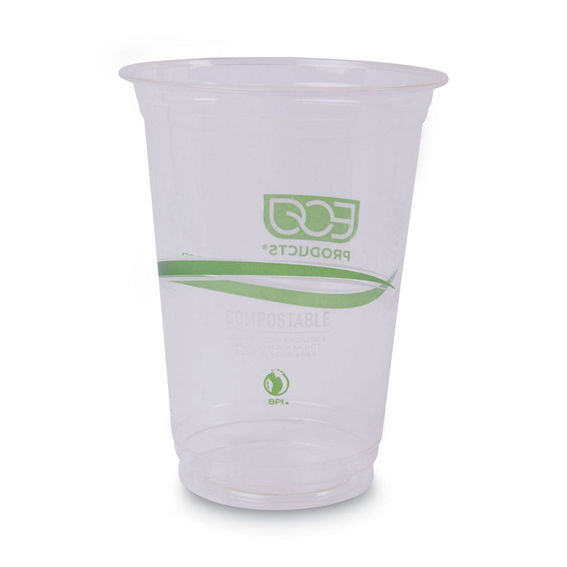 Eco-Products GreenStripe Renewable and Compostable Cold Cups Convenience Pack, Clear, 16 oz, 50/Pack