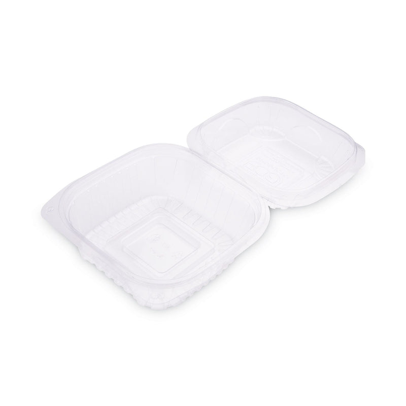 Eco-Products Clear Clamshell Hinged Food Containers, 6 x 6 x 3, Plastic, 80/Pack, 3 Packs/Carton