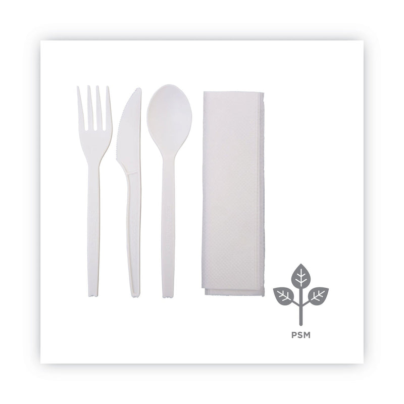 Eco-Products PolystyreneM Wrapped Cutlery Kit, White, 250/Carton