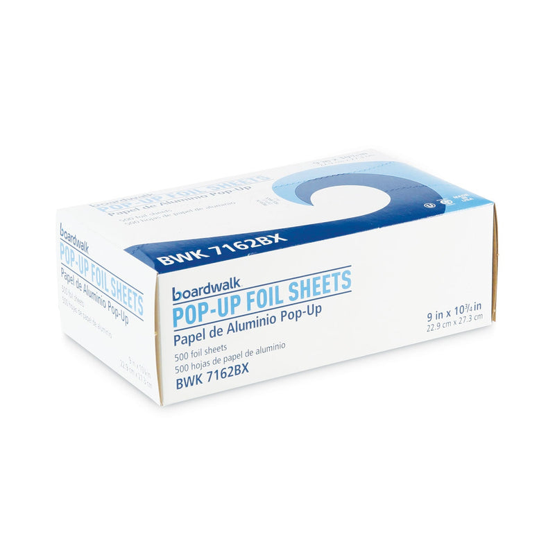 Boardwalk Standard Aluminum Foil Pop-Up Sheets, 9 x 10.75, 500/Box, 6 Boxes/Carton