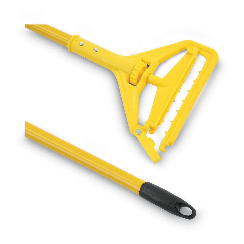 Boardwalk Quick Change Side-Latch Plastic Mop Head Handle, 60" Aluminum Handle, Yellow