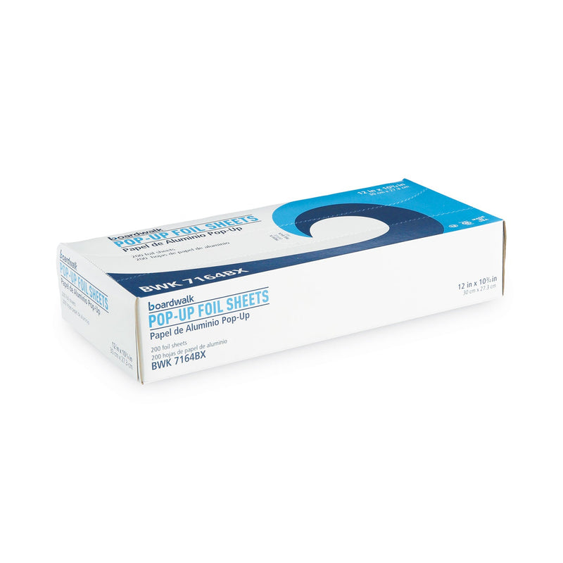 Boardwalk Heavy-Duty Aluminum Foil Pop-Up Sheets, 12 x 10.75, 200/Box, 12 Boxes/Carton