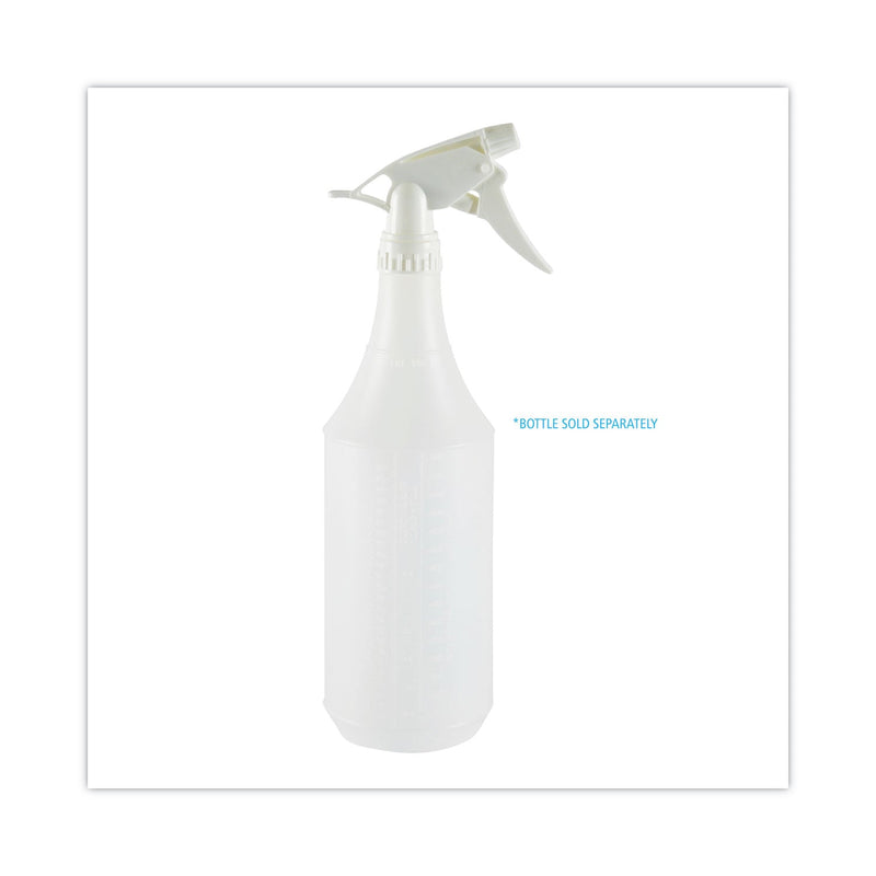 Boardwalk Trigger Sprayer 300ES, 9.5" Tube, Fits oz Bottles, White, 24/Carton