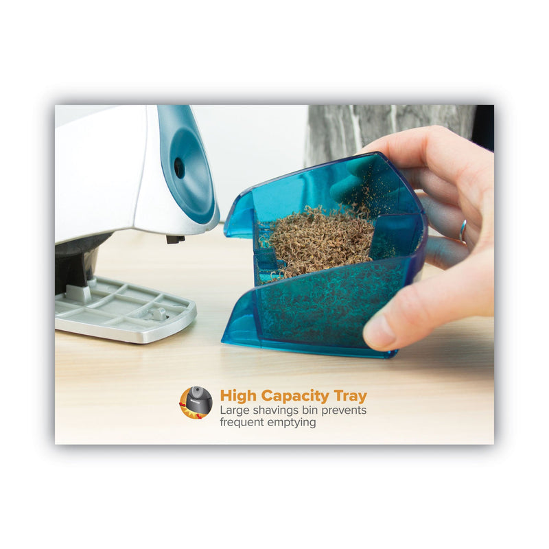 Bostitch Personal Electric Pencil Sharpener, AC-Powered, 4.25 x 8.4 x 4, Blue