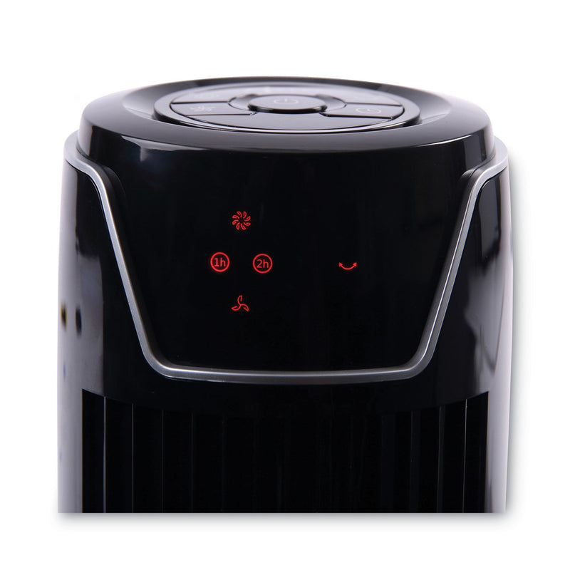 Alera 36" 3-Speed Oscillating Tower Fan with Remote Control, Plastic, Black