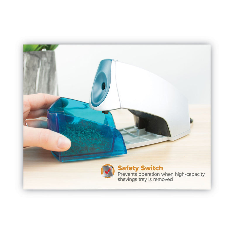 Bostitch Personal Electric Pencil Sharpener, AC-Powered, 4.25 x 8.4 x 4, Blue