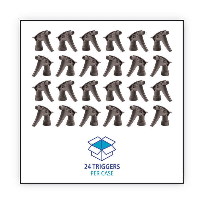 Boardwalk Chemical-Resistant Trigger Sprayer 320CR, 9.5" Tube, Gray, 24/Carton