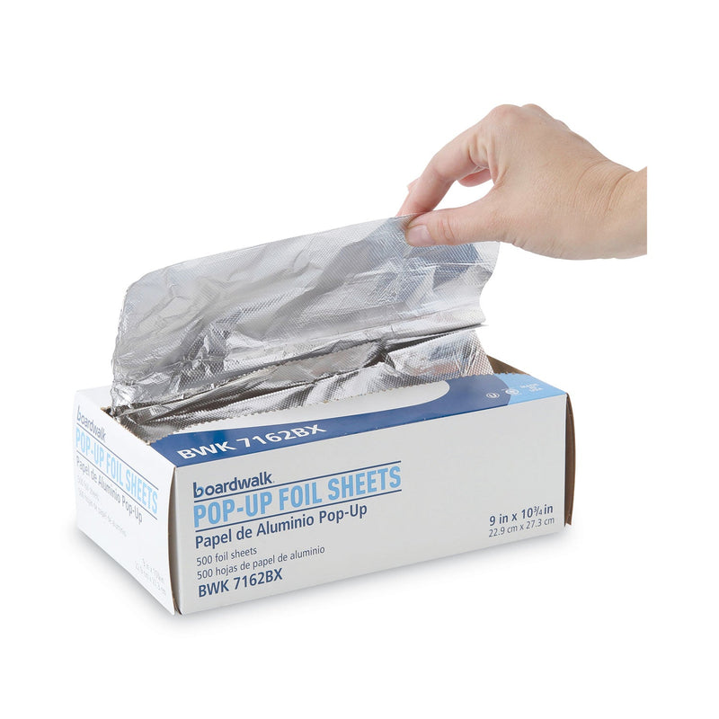 Boardwalk Standard Aluminum Foil Pop-Up Sheets, 9 x 10.75, 500/Box, 6 Boxes/Carton