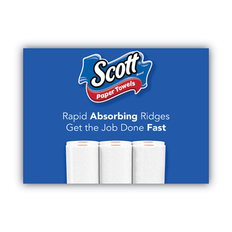 Scott Choose-a-Size Mega Kitchen Roll Paper Towels, 1-Ply, 102/Roll, 6 Rolls/Pack, 4 Packs/Carton