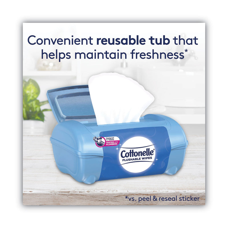 Cottonelle Fresh Care Flushable Cleansing Cloths, 3.75 x 5.5, White, 42/Pack, 8 Packs/Carton