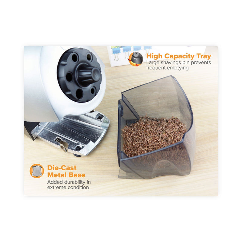 Bostitch Super Pro 6 Commercial Electric Pencil Sharpener, AC-Powered, 6.13 x 10.69 x 9, Gray/Black