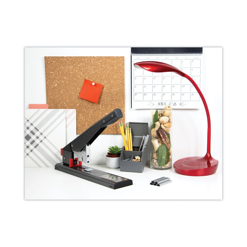 Bostitch Antimicrobial 215-Sheet Extra Heavy-Duty Stapler, 215-Sheet Capacity, Black