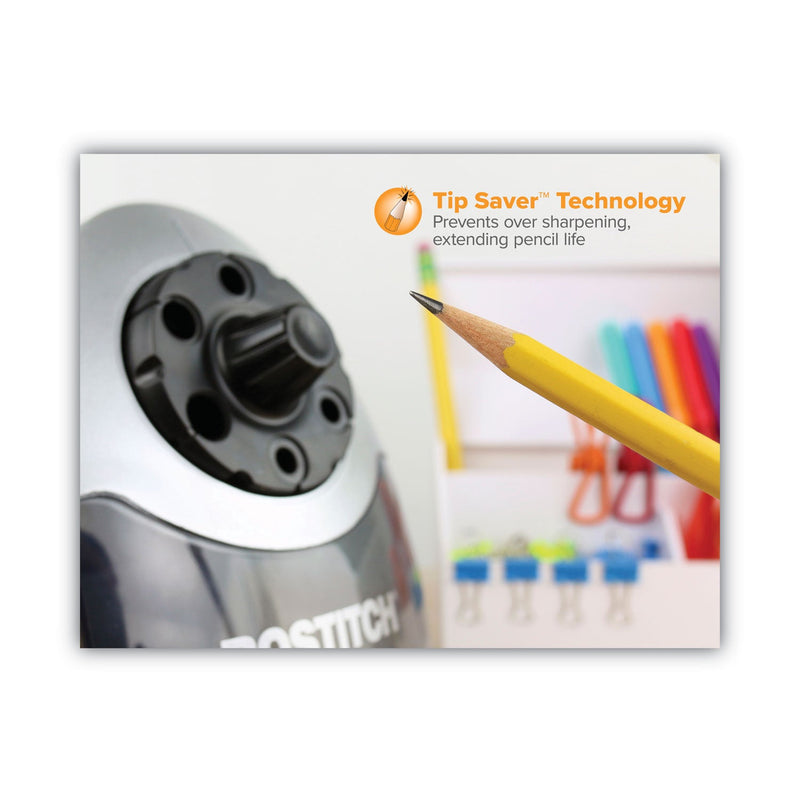 Bostitch Super Pro 6 Commercial Electric Pencil Sharpener, AC-Powered, 6.13 x 10.69 x 9, Gray/Black