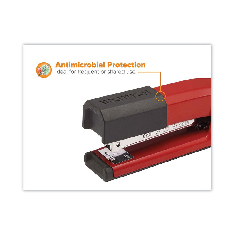 Bostitch Epic Stapler, 25-Sheet Capacity, Red